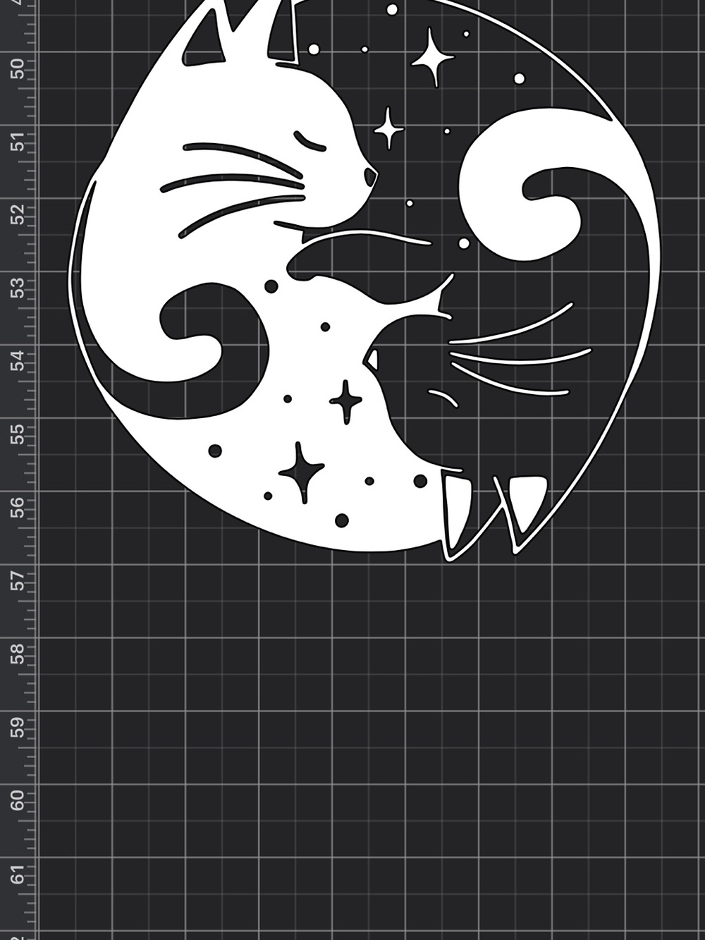 White Cat Yin Yang Vinyl Sticker – Pet Cat Décor